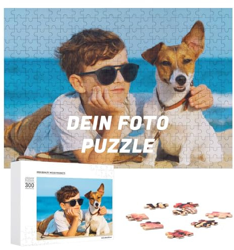 Puzzle Personalizado con Foto, Rompecabezas de Madera 300/500/1000 Piezas, Regalos Personalizados para San Valentin y Aniversario para Hombre y Mujer