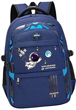 Suammiitstrieadea Astronaut - Mochila infantil con correa ajustable para el hombro, para senderismo, pequeña, color azul, Pequeño azul, S