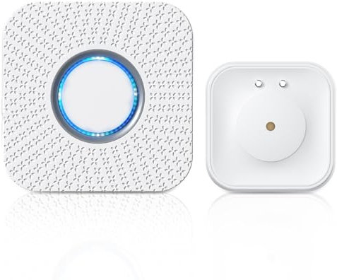 PHYSEN WiFi Détecteur de Fuite d'eau , Détecteur d'eau Intelligent, Capteur Inondation Compact, Notification Via l'App, Étanchéité IP65, Alarme de Capteur d'eau pour Salle de Bains, Cuisine, sous-Sol
