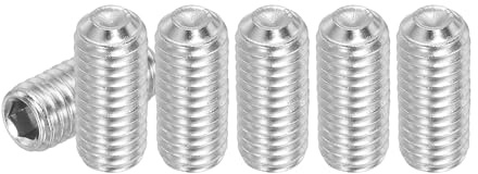 PATIKIL 30 stycken skruvar set, M6 x 16 mm hexagon grovskruv 304 rostfritt stål insexkant gängstift för fäste dörrhandtag vattenkran lampreparation