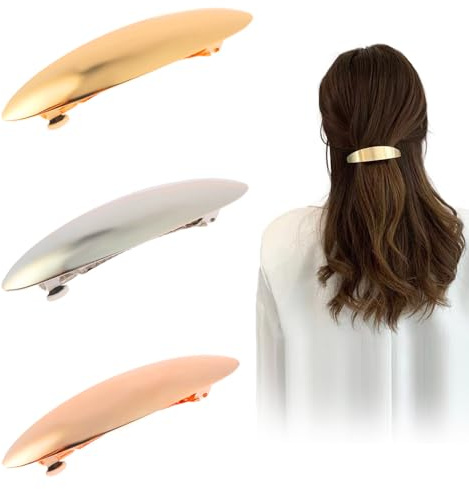 SSyang 3 Stück Haarspange Gold, Haarschmuck, Damen Haarspange, Metall Haarhalter Clips, Gold Haarschmuck, French Barrette Clip, für Frauen und Mädchen