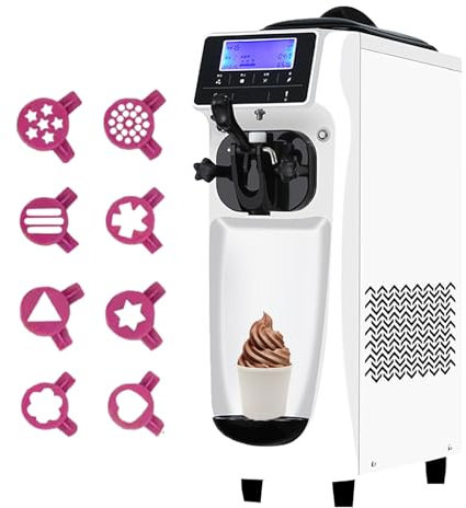 Generic Eis- und Softeismaschine, kommerzielle Softeismaschine mit einer Geschmacksrichtung, automatische Reinigung und LCD-Touchscreen for Kinder und alle Altersgruppen