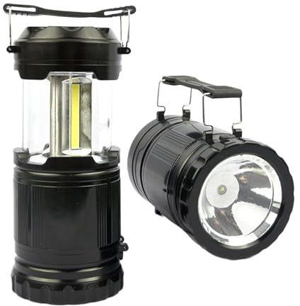 Linterna De Camping - Linterna Plegable Portátil,Con Gancho Y Asa, Brillo Ajustable, Alta Luminosidad Para Supervivencia Exterior Tormentas Y Caza