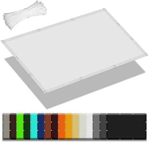 Sun Shade Sail for Garden 2.5 x 3.5 m Rectangle 98% UV Block Waterproof Garden Sun Shade Canopy with Mounting Ropes for Patios Roofs Yard, White