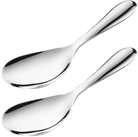 ABOOFAN 2 Pièces Cuillère à Riz Acier Inoxydable Spatule De Service Pour Cuisine Cuillère à Riz Ustensile De Cuisine