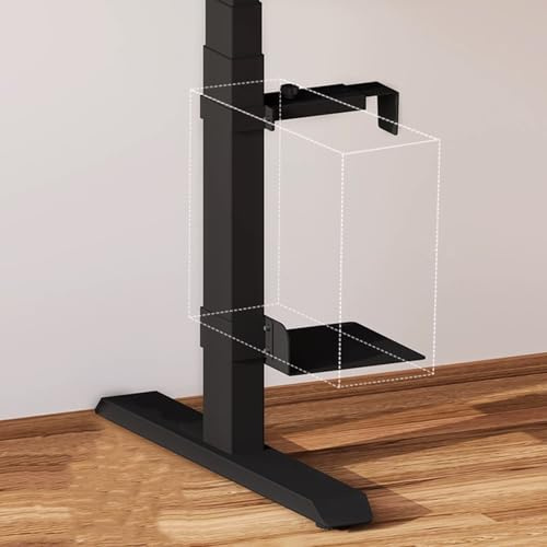 ZPVXRVQ Soporte para PC con Abrazadera para La Pata de La Mesa, Soporte para CPU con Ancho Ajustable de 15,6 A 26,8 Cm, Soporte para PC Bajo La Mesa Sin Necesidad de Taladrar