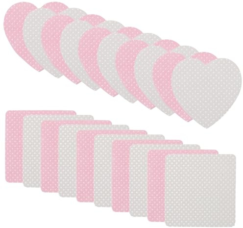 MUCKLILY Wimpernkleber Reinigungspads für Sanfte Entfernung von Kleber 4 Packungen aus Baumwolle in Herz und Quadratform bei Wimpernverlängerungen in Persönlichen Anwendungen