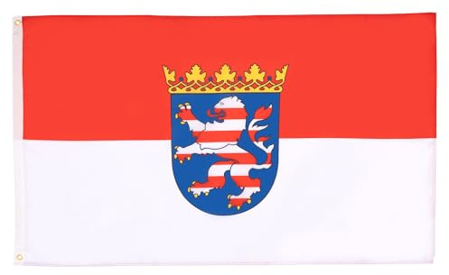 AZ FLAG Flagge Thüringen 90x60 cm Fahne Thüringen Polyester 100D 2 Ösen | Für innen und außen dekorative Flagge doppelte Nähte und verstärkte Kanten mit Metallösen 100D Polyester