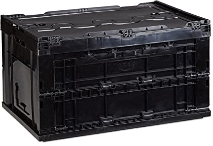 Relaxdays Profi Transportbox, stabil, Gewerbe, hochwertiger Kunststoff, Qualität, 60 L, HxBxT 32,5x58,5x39,5cm, Farbwahl