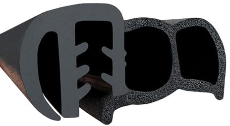 Goma estanqueidad Universal 5m para junta de puerta, adaptable para FORD MONDEO,OPEL ASTRA/VECTRA,sellado puerta caravana, naval, maquinaria agrícola etc. Sujeción 2,5-4 mm, NEGRO
