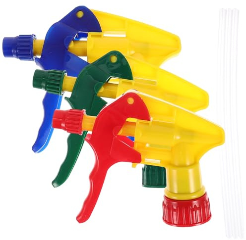 Holibanna 5Pcs Trigger Sprayer Replacement Nozzle Stream Mist Bottle Spray Bottle Nozzle Top Replacement 30 x 8 x 3cm Random Color