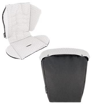 TWISTSHAKE Sitzauflage und Fußsack Set für Tour Kinderwagen, Schwarz