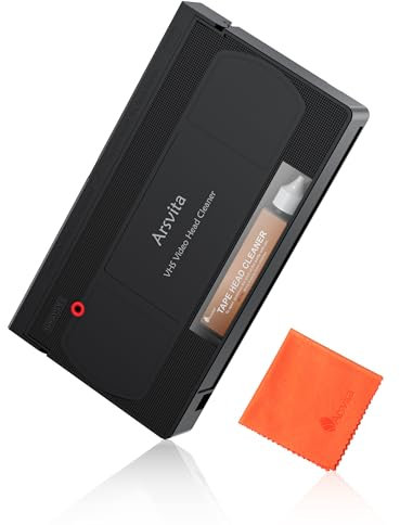Arsvita VHS Head Cleaner Tape for VHS/VCR Video Players, Wet Type