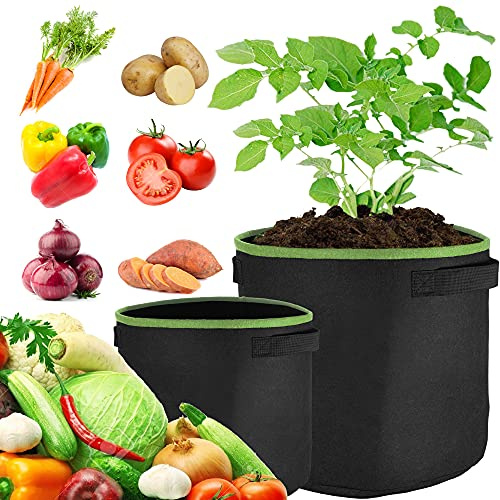 GardenersDream Plant Grow Bags | Felt Fabric Planting Container | Durable Garden Planter (75L, 3 pack)