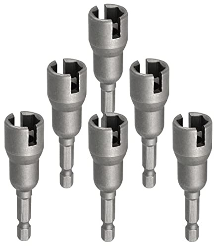 Yakamoz 6Pcs Wing Nut Driver Set Hurricane Shutter Wingnut Screw Divers Eye Bolt Drive Drill Bit Socket for Ceiling Cup Hooks Butterfly Wing Nuts Bolts