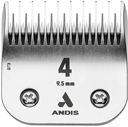 Andis 72625 UltraEdge Hundescherklinge aus kohlenstoffverstärktem Stahl, Größe 4 mit überspringenden Zähnen, 3/8-Zoll-Schnittlänge