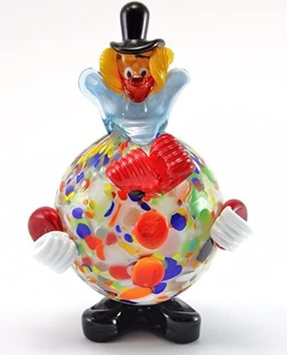 Payaso de cristal de murano, 18 cm de altura, fabricado en Italia, payaso (modelo 1)