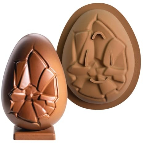 Asudaro 1/2 Pcs Silicone Easter Eggs Non-Stick Chocolate Moulds Candy Molds for Easter Decorations Half Sphere Baking Utensils for Chocolate Cakes