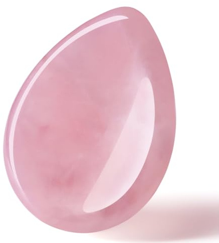 MAIBAOTA Rose Quartz Worry Stone Healing Crystals Anxiety Relief Gifts | Rose Quartz Crystals Gifts Polished Pocket Pink Meditation Reiki Spiritual Mindfulness Gemstones