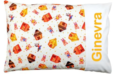 Funda de cojín personalizada con nombre para cuna de niño, 40 x 60 cm, idea regalo (porcelanas)