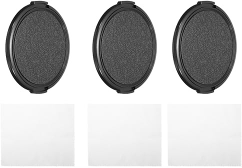 PATIKIL 72 mm linslock, 3-pack sidor nyp kameralinsskydd för främre lins med tyg, lämplig för 72 mm gänga universella DSLR-linser för Nikon, för Fujifilm, för Pentax, för Leica