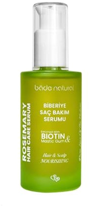 Bade Natural Hair Growth Serum with Rosemary Oil & Biotin – Natural Hair Strengthening Treatment for Thinning and Damaged Hair – Nourishing Scalp Oil with Argan & Vitamin B5 – 1.7 fl oz