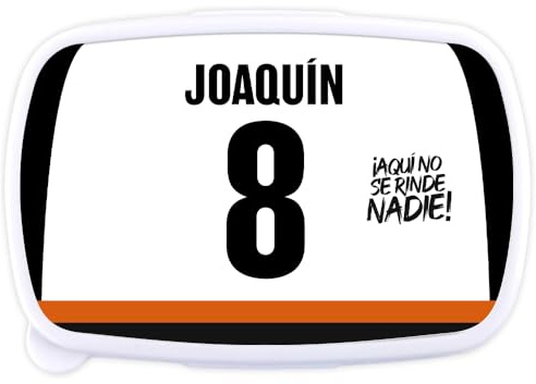 Fiambrera Merienda Sandwichera Futbol Personalizada Nombre y Número Regalo Niños (VALENCIA)