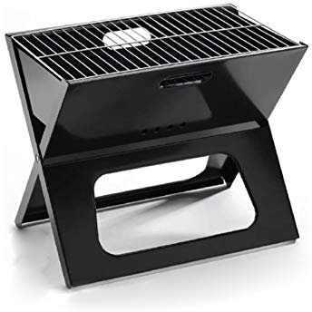Grilles de barbecue pliables portables en acier inoxydable pour table de camping au charbon de bois Ensemble valise