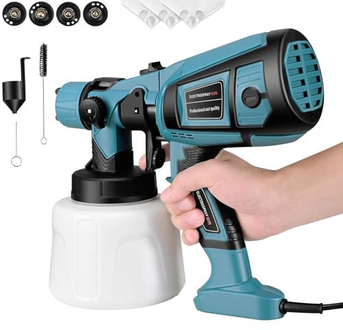 MOOTACO Paint Sprayer,1400ML Electric Paint Spray Gun with 4 Nozzles for Painting Walls, Furniture, Gardens,Wood,850W