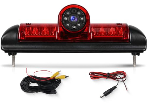 Hodozzy Fotocamera per Fiat Ducato late 3 gen 2006-2017/ Peugeot Boxer 2006-2017/ Citroen Jumper 2006-2017, 720P AHD/CVBS Doppia Modalità Lampada Della Luce del Freno Telecamera con Visione Notturna