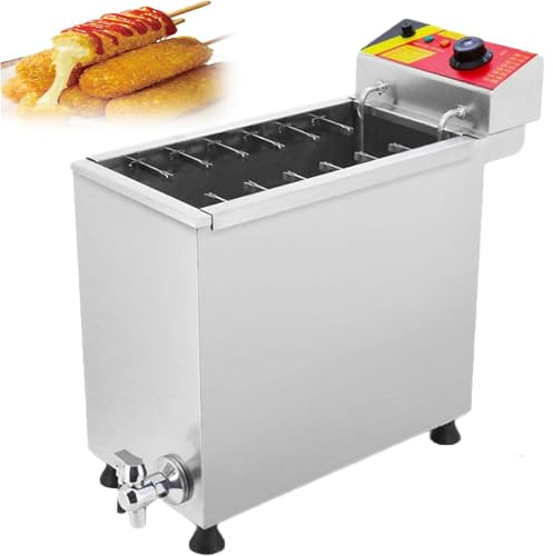 VzxCrue Corn Dog Fryer Commercial,Electric Cheese Hot Dog Sticks Maker Machine,With Precise Thermostat,for Snack Bar, Restaurant, Home ElectricHeat