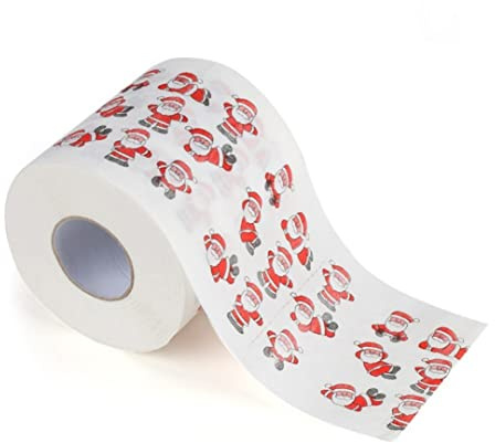 Papier à rouleau de toilette de Noël maison Santa Bath Papier rouleau toilette Supplies Noël