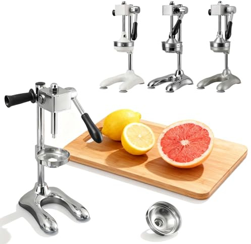 EPIKNOWEE Spremiagrumi Manuale per Melograno e Agrumi - Spremiagrumi in acciaio inossidabile robusto, Estrattore di succo di frutta da banco per uso professionale, alta efficienza e facile pulizia