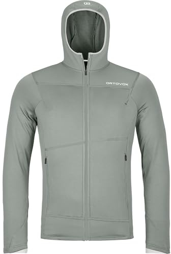 ORTOVOX FLEECE LIGHT HOODY - Leichter, vielseitiger Fleece-Hoody für Alpintouren - grün - Herren - M