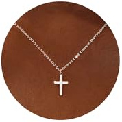 Carffordo 925 Sterling Silver Cross Necklace for Women, Silver Cross Pendant Necklace Dainty Non-Tarnish Faith Jewelry Christmas Gifts