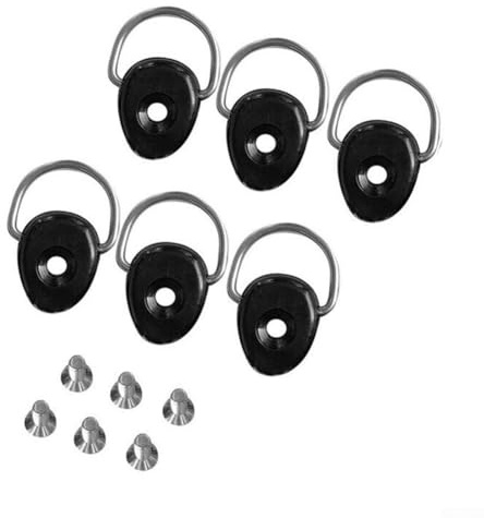 CashMuch Juego de 6 hebillas de repuesto para remo de kayak D para anillo con grilletes de acero inoxidable para barco, canoa, pesca, aparejos de pesca