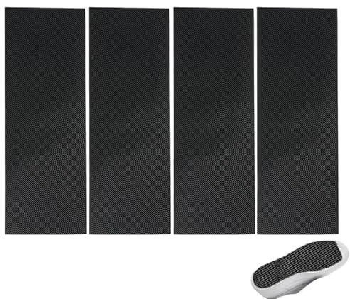 4piezas Protectores adhesivos para suelas de zapatos antideslizantes y anti ruido, adaptables a todo tipo de calzado para tacones altos, sandalias, zapatos planos y de lona Negro, suela antideslizante