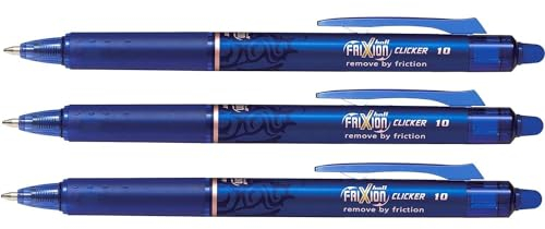 PILOT Frixion Clicker 1.0 3er Set blau
