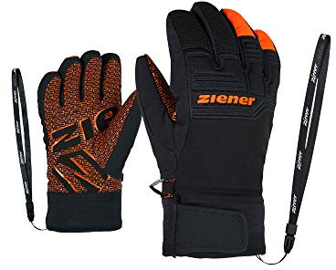 Ziener Kinder Ski-Handschuhe/Wintersport Wasserdicht Atmungsaktiv Trendig Primaloft LANUS AS, bright orange, 7,5