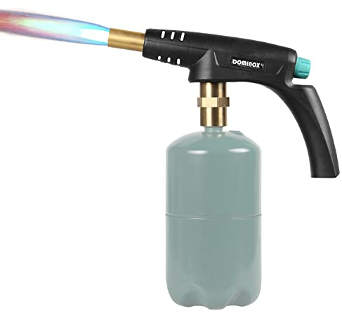 DOMINOX Fiamma Ossidrica da Cucina, Cannello da Cucina, Bruciatori da Cucina con Blocco di Sicurezza e Fiamma Regolabile per DIY Artigianato Cottura BBQ Baking(Gas Butano Non Incluso)