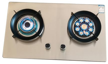 Fornello A Gas, 7KW/23884BTU, Convertibile NG/GPL, Fornelli A Gas A 2 Fuochi Piano Cottura con Protezione Termocoppia Piano Cottura A Gas, Adatto for Appartamenti, Interni (Color : NG)