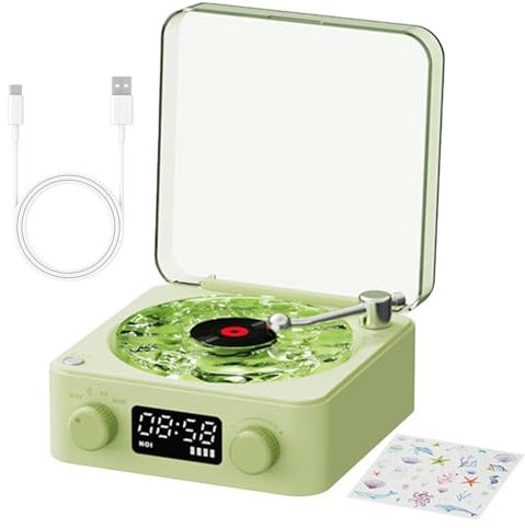Tourne-disque btt - Tourne-disque Avec Mallette Platine, Tables Pivotantes Portables Vintage | Tourne-disque btt The Waves Avec Haut-parleurs, Platines Vinyle btt Pour La Décoration De La Maison Des