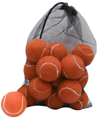 Harilla 18 Stück Tennisbälle, verschleißfest, 6,4 cm Durchmesser, elastische Trainingsbälle, elastische Bälle für Aktivitäten, Tennisbegeisterte, Orange