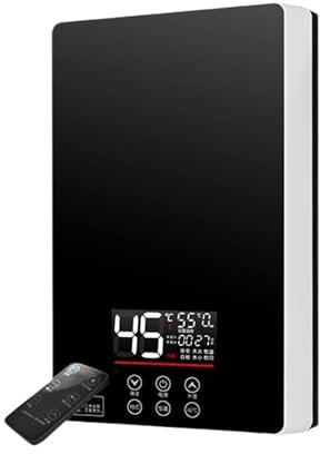 Scaldabagno Scaldabagno Elettrico Termostatico 7000W Telecomando Riscaldamento Istantaneo Scaldabagno Senza Serbatoio Impermeabile For Doccia,Risparmia energia(6000W,Intelligent Black)
