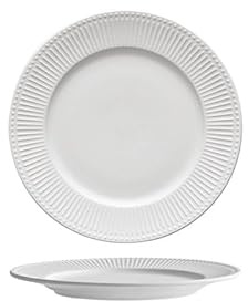 Piatti Moderni Piatto da portata in ceramica bianca e nera 8 pollici for la colazione, pasta, bistecca, il dessert, torta, festa Piatto Fondi(A,8 in)