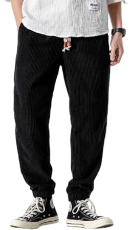 kirakuco Jitsu - Pantalon en Velours côtelé，Conçue spécialement pour Les Hommes, Cette pièce élégante et Polyvalente Convient Aussi Bien pour Le Sport Que pour Les Loisirs