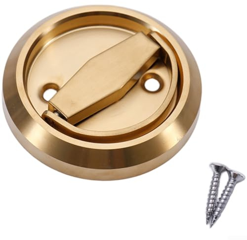 Serratura per porta a scomparsa con maniglia da incasso e serratura a sfera in acciaio inox 304, per uso interno (G)