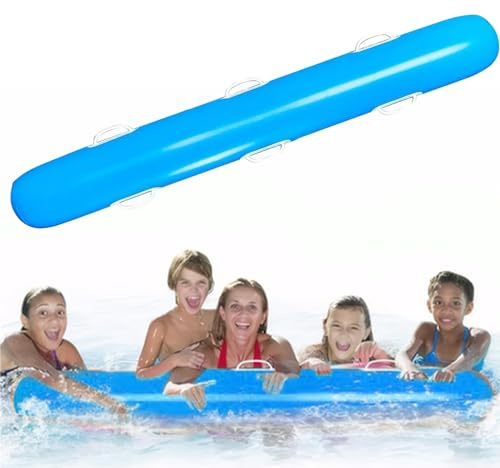 Flotadores de piscina para adultos, fideos de piscina, fideos inflables de 59 pulgadas, de natación de PVC gigantes, explotan con 6 asas, juegos acuáticos, juguete para niños, natación, aprend
