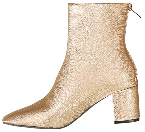 cfpqv Botines para mujer con tacón, botas de cuero de media altura, resistentes al viento, con cremallera, botas de mujer, botas de invierno cálidas, botas de invierno antideslizantes