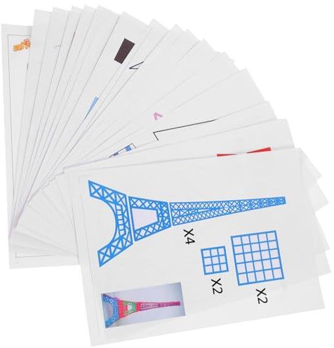 GARVALON 17 Stück Pen Druckpapier Bunte Vorlagen für Zeichnen und Basteln Sicheres Geruchloses Papier zum Üben von Graffiti und Kreativem Malen für Jungen und Mädchen